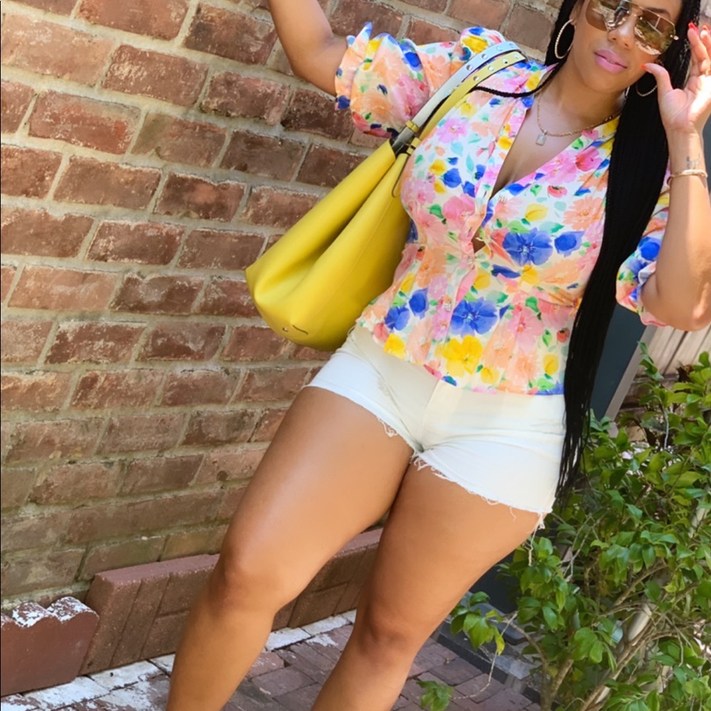 - Zara floral blouse